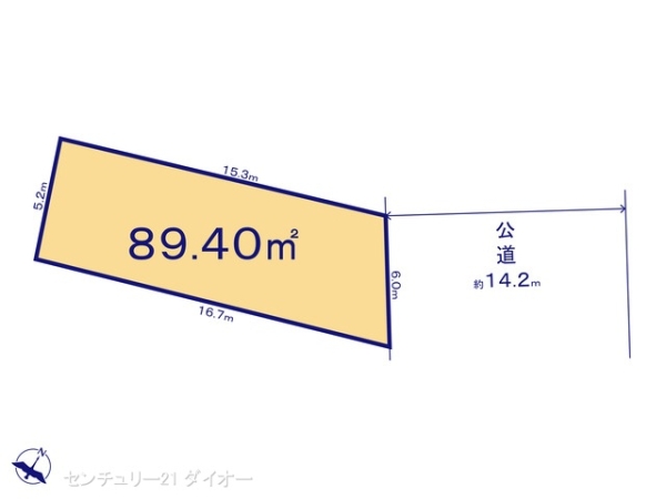 葛飾区新宿3丁目2号地の間取り画像