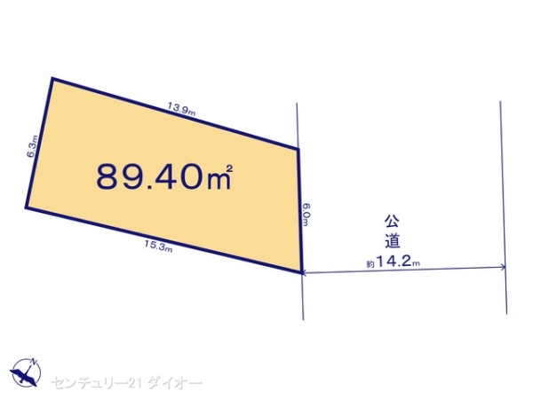 葛飾区新宿３丁目の土地の間取り画像
