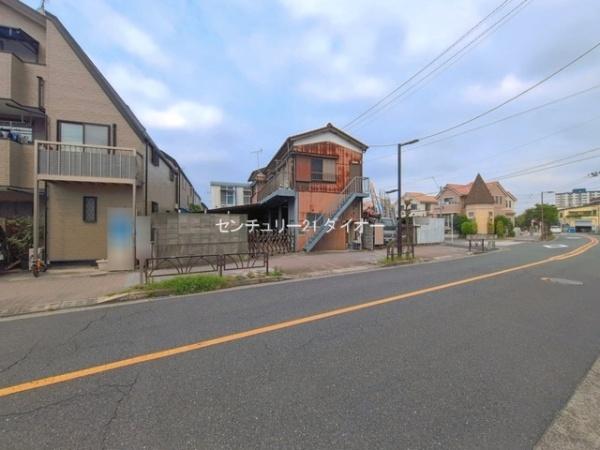 葛飾区新宿３丁目の土地の前面道路含む現地写真画像