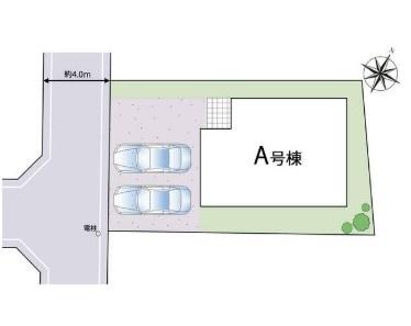市川市中国分5丁目A号棟の区画図画像