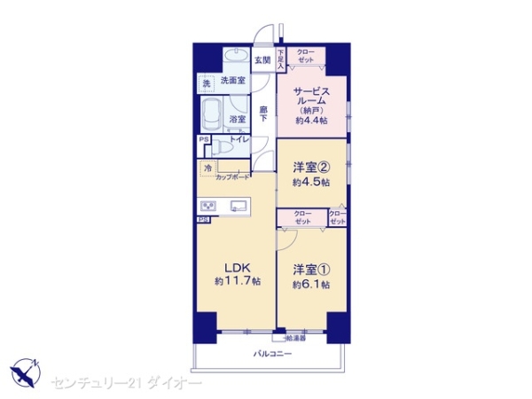 シャンノール金町の間取り画像