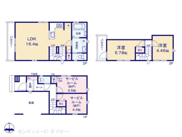 葛飾区新宿５丁目の新築一戸建の間取り画像
