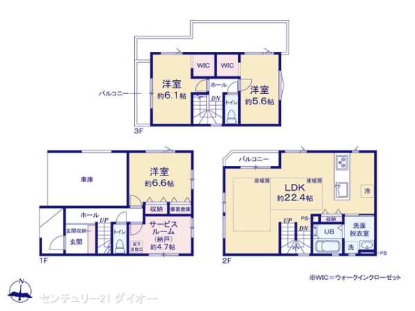 葛飾区水元1丁目の新築一戸建の間取り画像