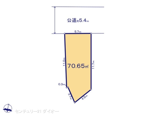 江戸川区南小岩5丁目1号地の間取り画像