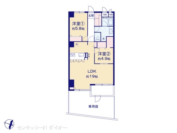 パシフィックパレス小岩の間取り画像