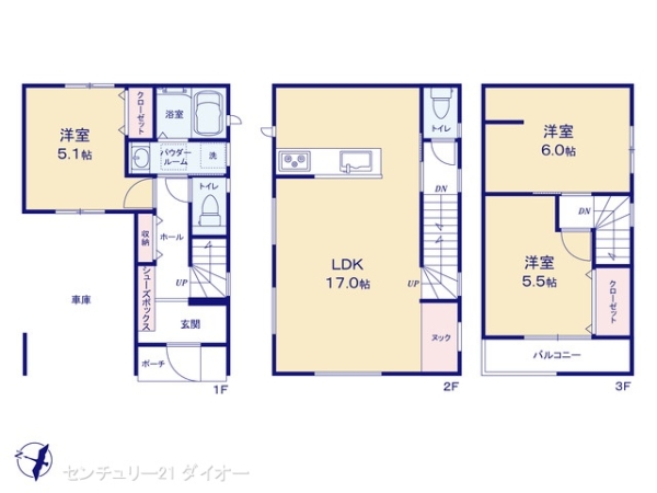 江戸川区上篠崎3丁目の間取り画像