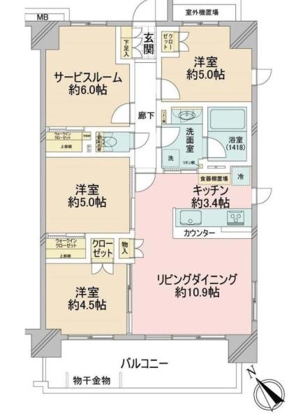 サンクレイドル東小岩の間取り画像