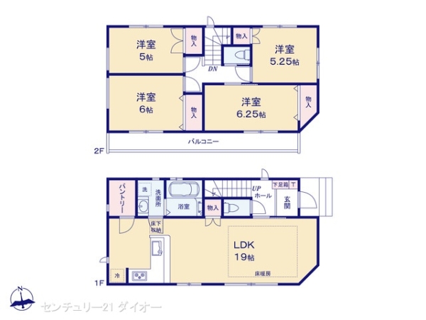 葛飾区東金町7丁目の新築一戸建の間取り画像