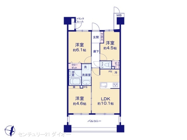 ライオンズプラザ西葛西の間取り画像
