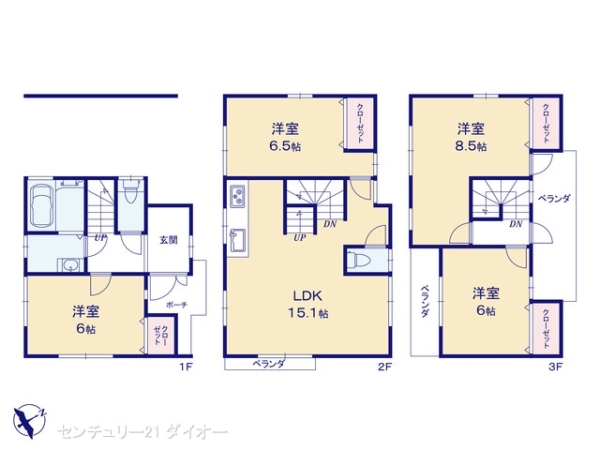 江戸川区南葛西3丁目の間取り画像