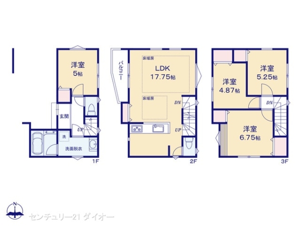 葛飾区立石8丁目の新築一戸建の間取り画像