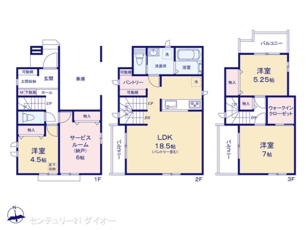 葛飾区南水元4丁目の新築一戸建の間取り画像