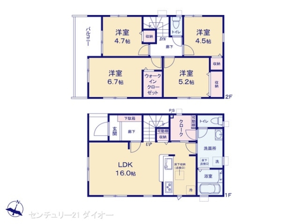 江戸川区瑞江１丁目の新築一戸建の間取り画像