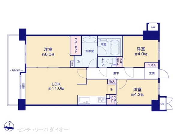 サンヴェール高砂の間取り画像
