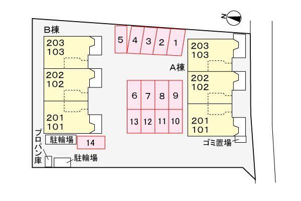 ビサイド桜木Ｂの駐車場画像