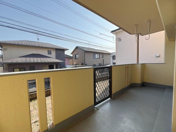 熊本市東区戸島６丁目のアパートのバルコニー画像