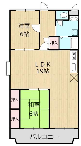 グランディールⅠの間取り画像