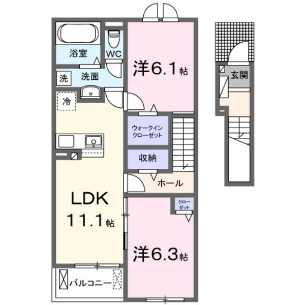 サンライズ玉名　Ⅰの間取り画像