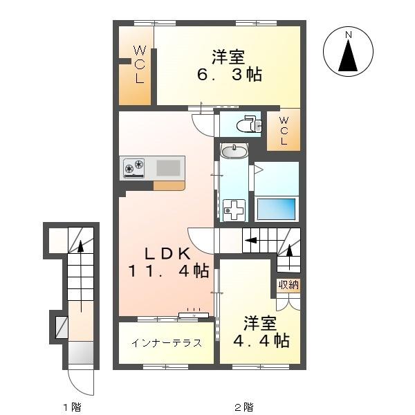 フレスタⅡの間取り画像