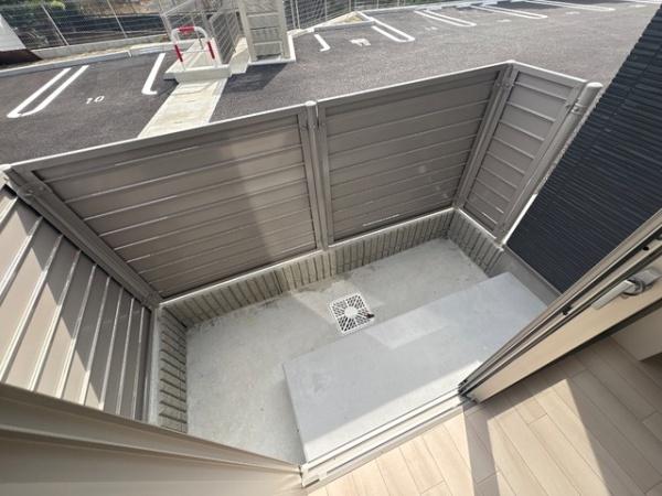 熊本市東区江津1丁目のアパートのバルコニー画像