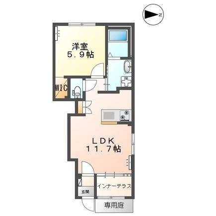 熊本市東区江津1丁目のアパートの間取り画像