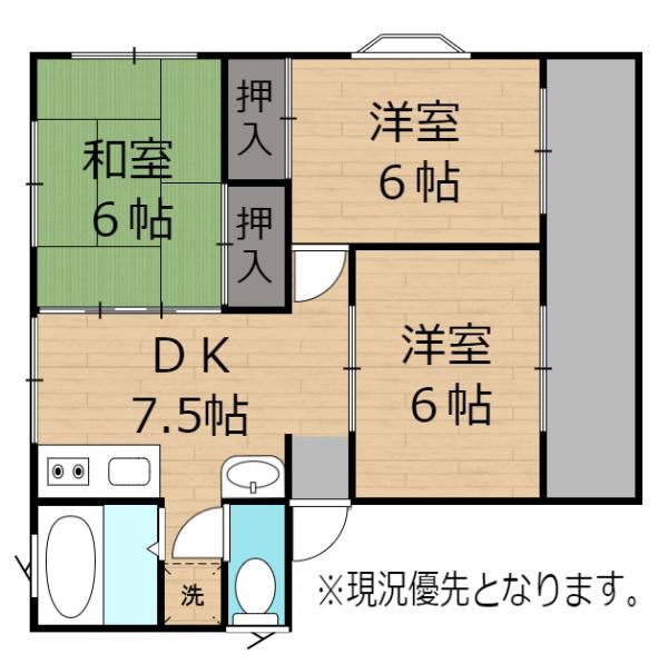 レジデンスハイツ　B202の間取り画像