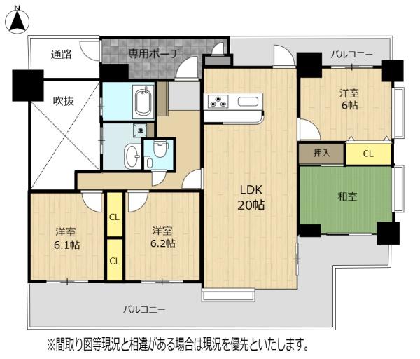 クレアドール県庁正門前の間取り画像
