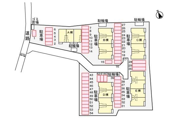 熊本市東区山ノ内1丁目のアパートの駐車場画像