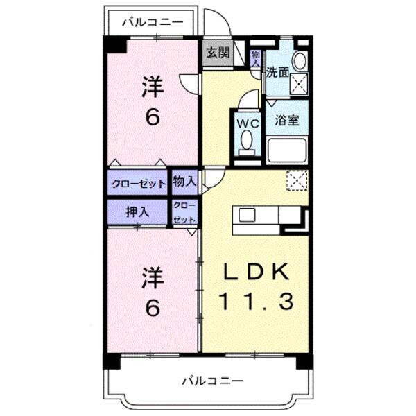 レオ・グランド山ノ神の間取り画像