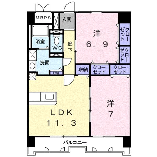 レジデンス小峯の間取り画像