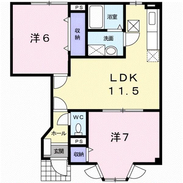グローリー花立１の間取り画像