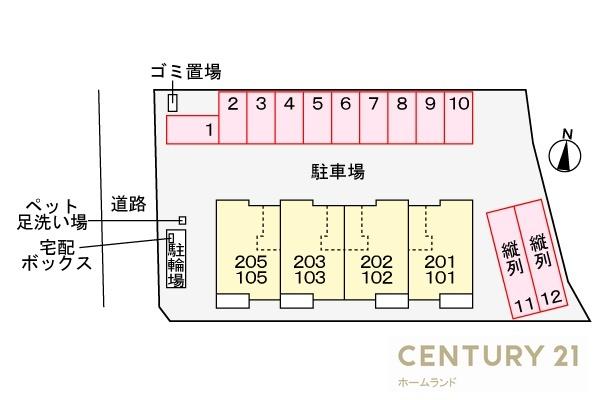 上益城郡益城町大字広崎のアパートの駐車場画像