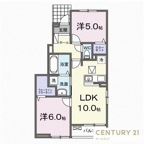 上益城郡益城町大字広崎のアパートの間取り画像