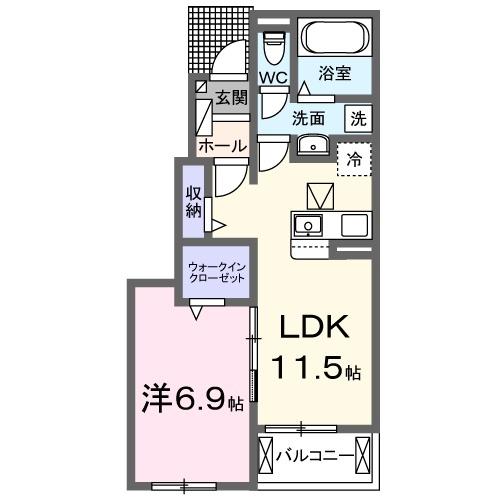 上益城郡益城町大字広崎のアパートの間取り画像