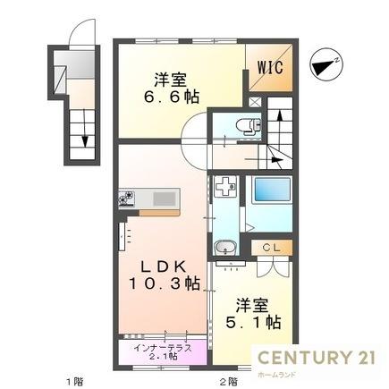 メープルガーデンiの間取り画像