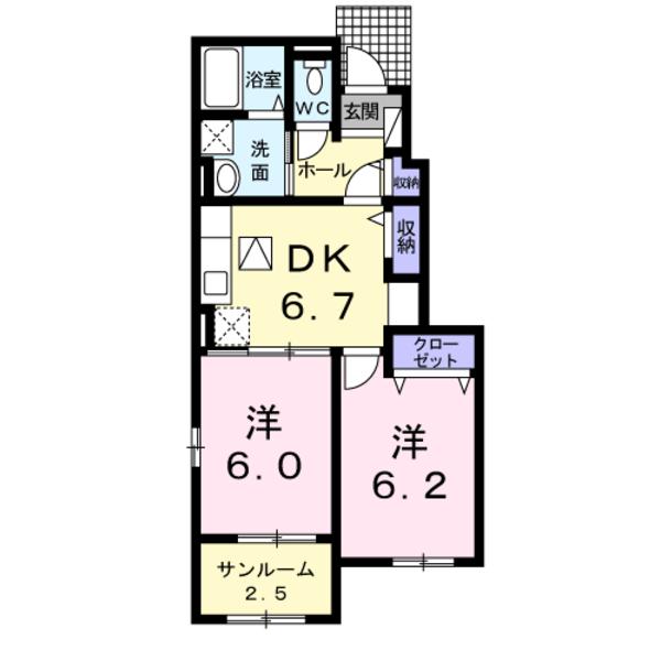 TK・1の間取り画像
