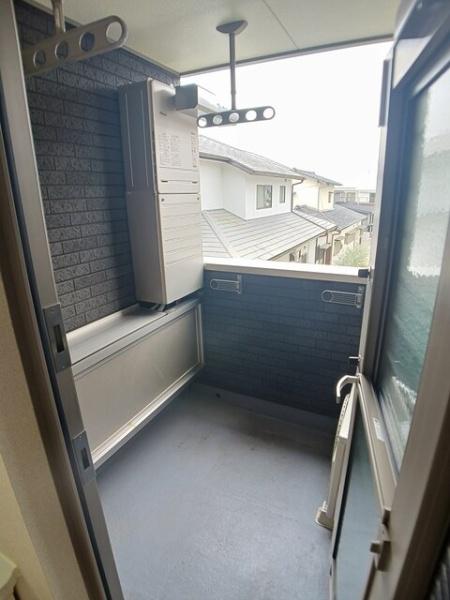 熊本市東区沼山津3丁目のアパートのバルコニー画像