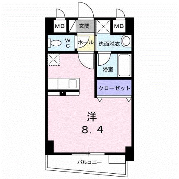 熊本市東区錦ケ丘のマンションの間取り画像