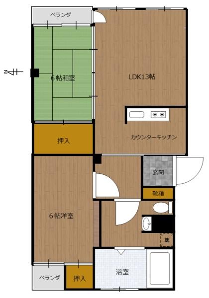 エクセル新生　103の間取り画像