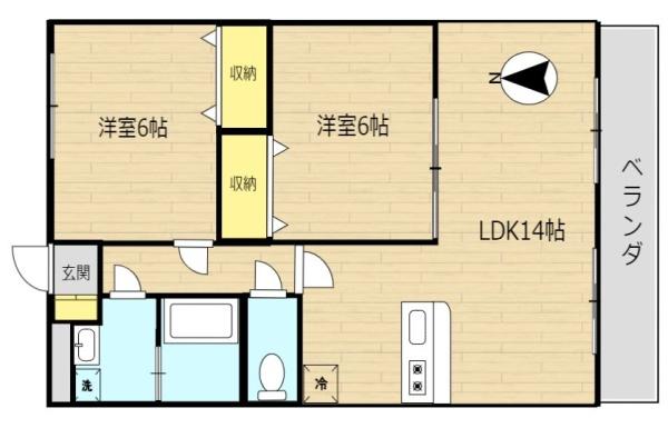 ライス壱番館 102の間取り画像