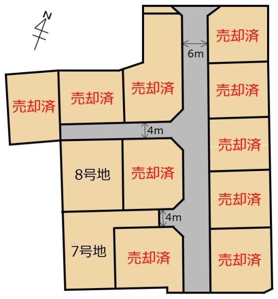 ホームランド広木町第二期分譲地の全体区画図画像