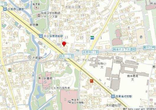 パークマンション水前寺公園の現地案内図画像