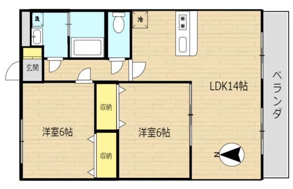 ライス壱番館 103の間取り画像