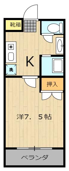 パレドール健軍Ⅲ 304の間取り画像