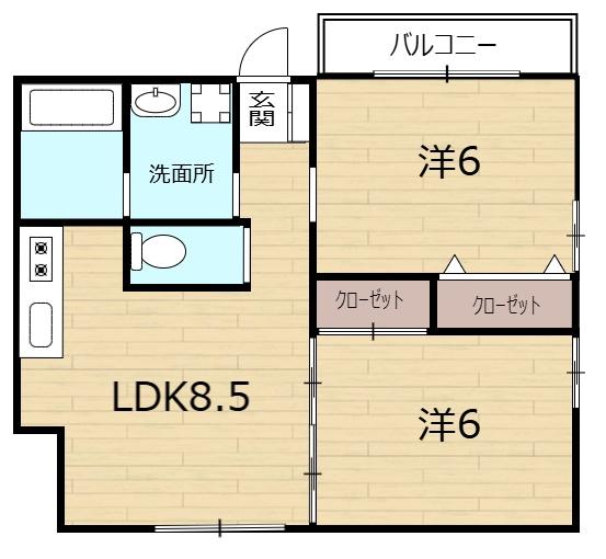 セレブさとう　203の間取り画像