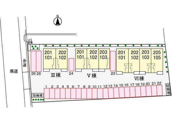 グローリー花立Ⅲの駐車場画像