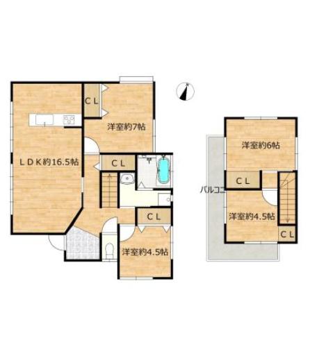 長崎市滑石３丁目の中古一戸建の間取り画像