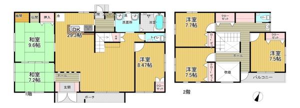 小江原一丁目戸建ての間取り画像