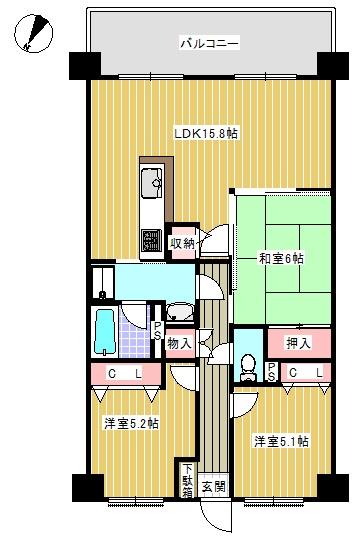 フォーレツインキャッスルの間取り画像