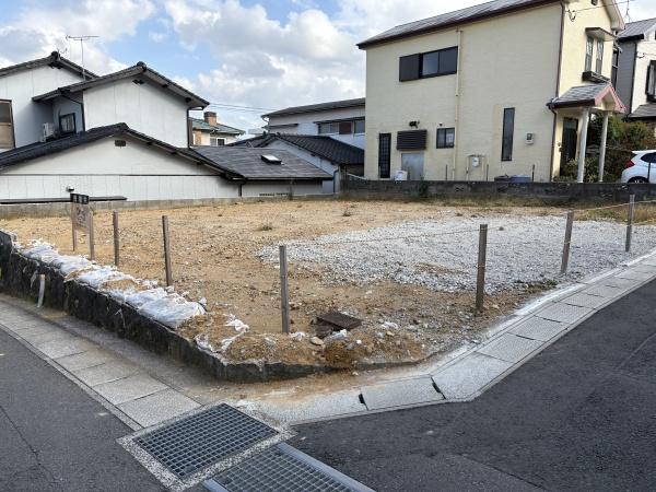 柳谷町建築条件付き売地1号地の現地土地写真画像